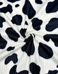 (YUMMY RIB) BLACK COW PRINT ON OFF WHITE