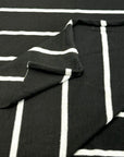 (RAYON MODAL) OFF WHITE STRIPES ON BLACK