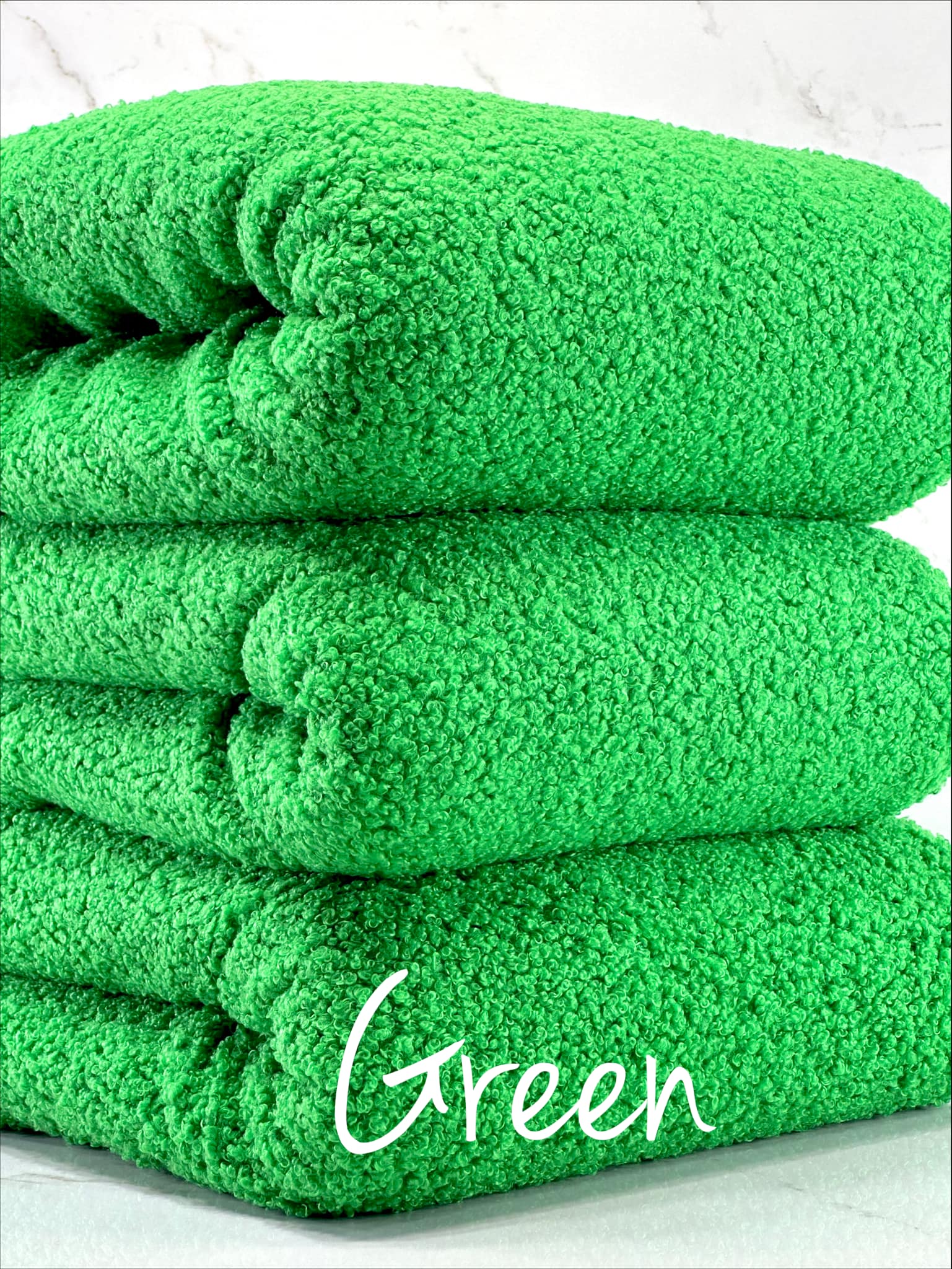(TEDDY/ POODLE KNIT) GREEN
