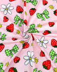 (DBP) STRAWBERRIES AND KELLY GREEN CHECKERED BOW