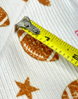 (4X2 YUMMY RIB) FOOTBALLS AND STARS ON OFF WHITE