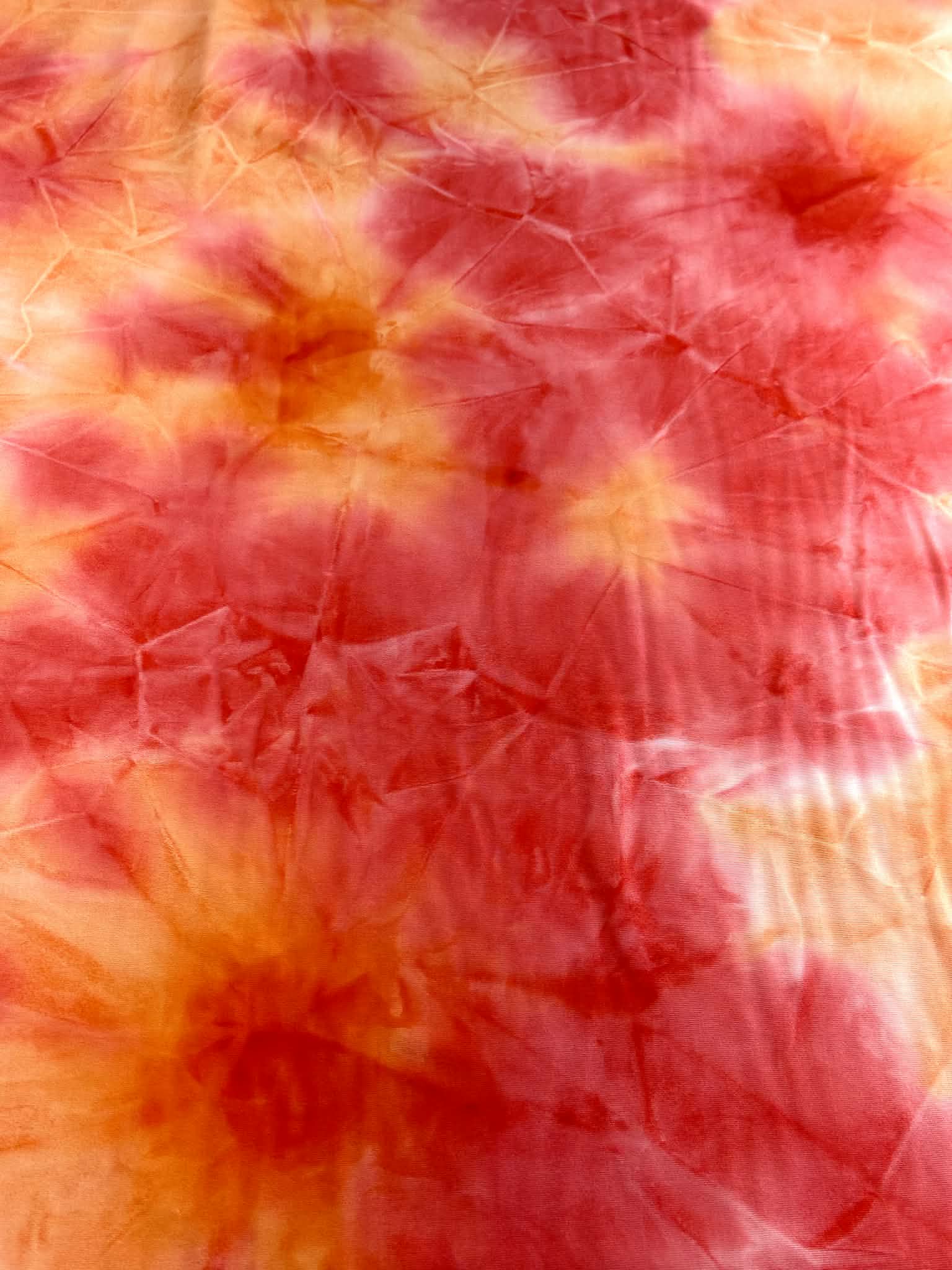 (SWIM) RED AND ORANGE TIE DYE