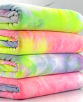(FRENCH TERRY) LIME, PURPLE, PINK, AND SKY BLUE TIE DYE