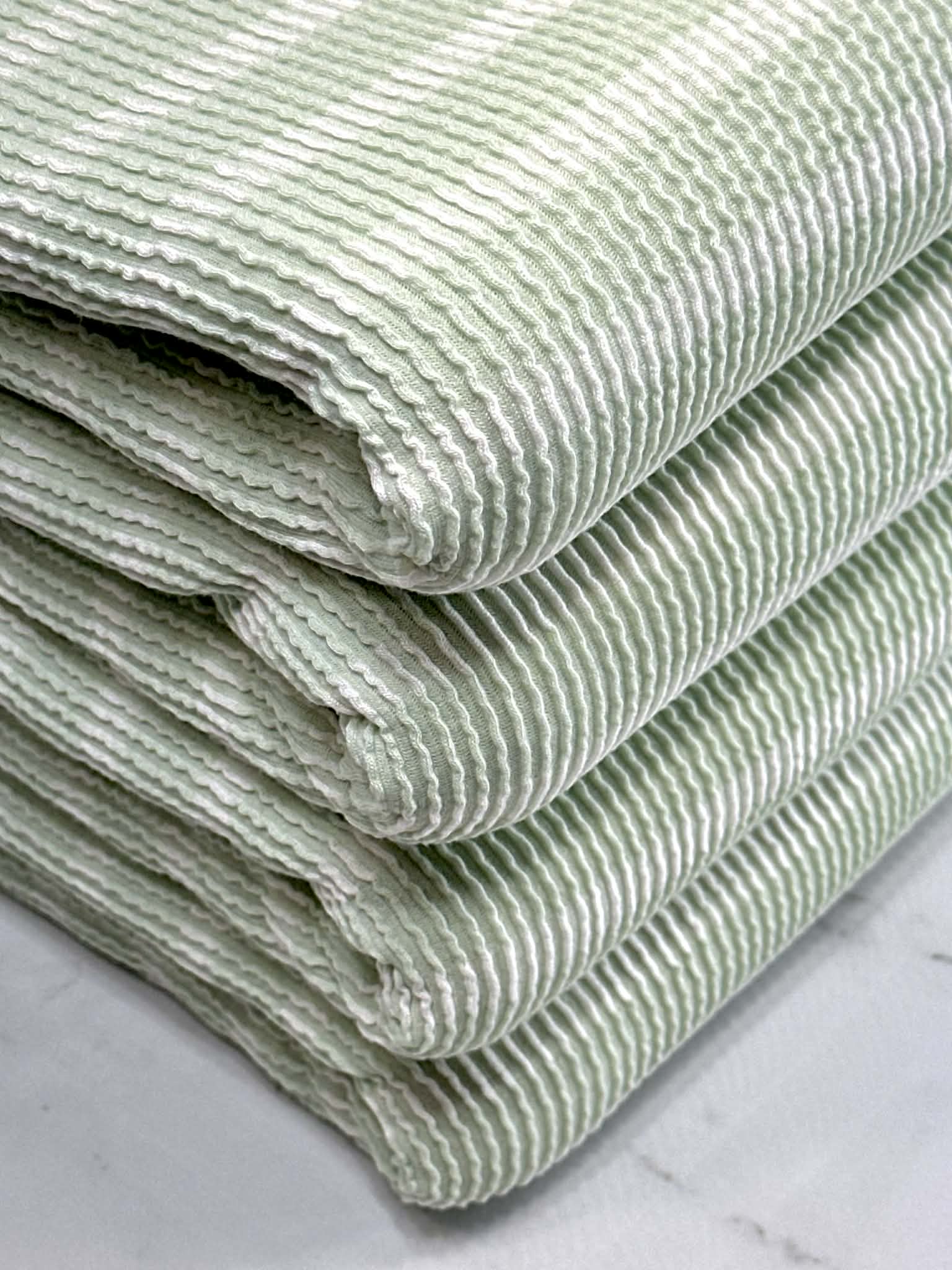 (URBAN RIB) STRIPES ON GREEN LILY