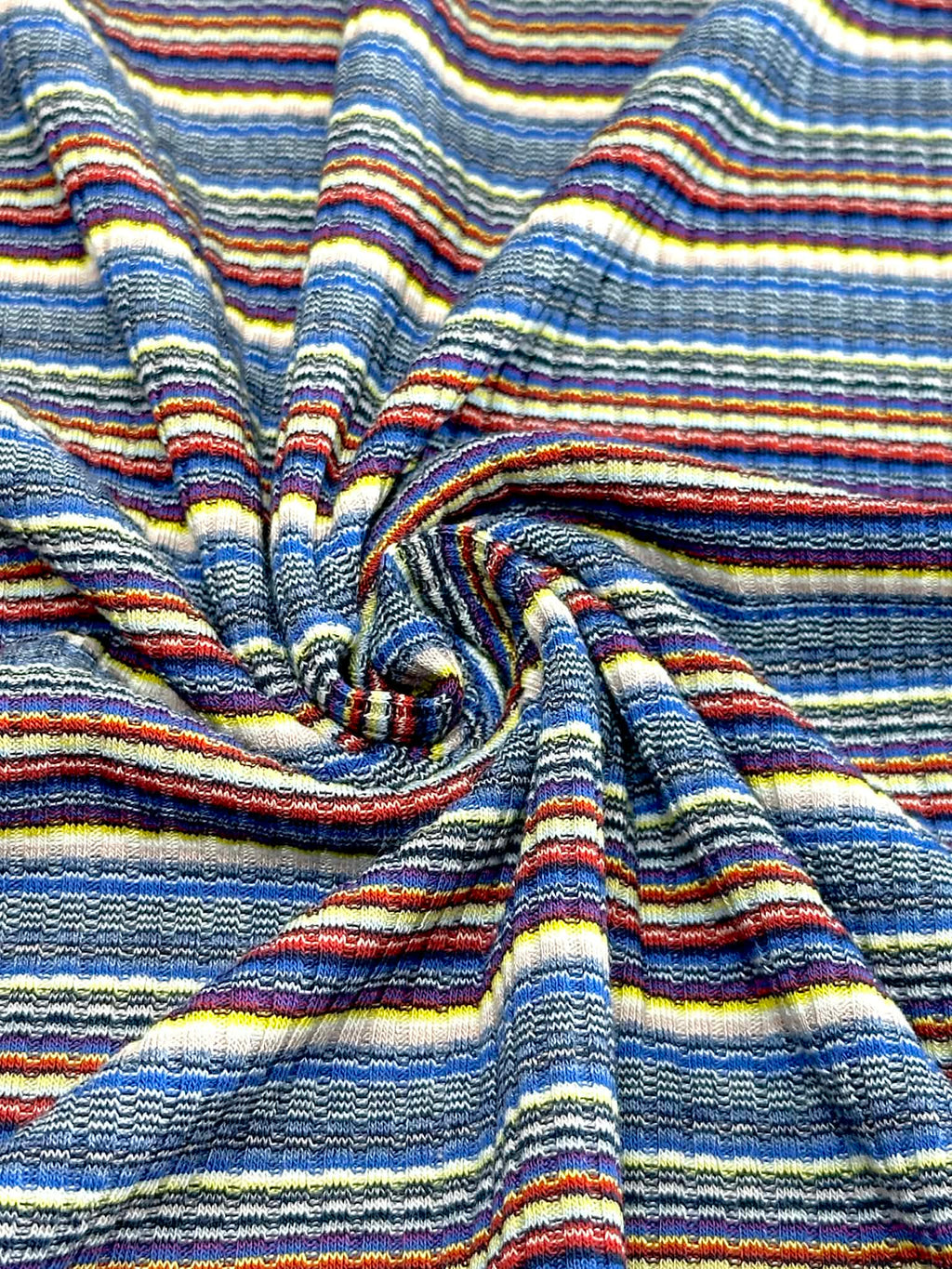 (RIB) BLUE/ MULTICOLOR STRIPES