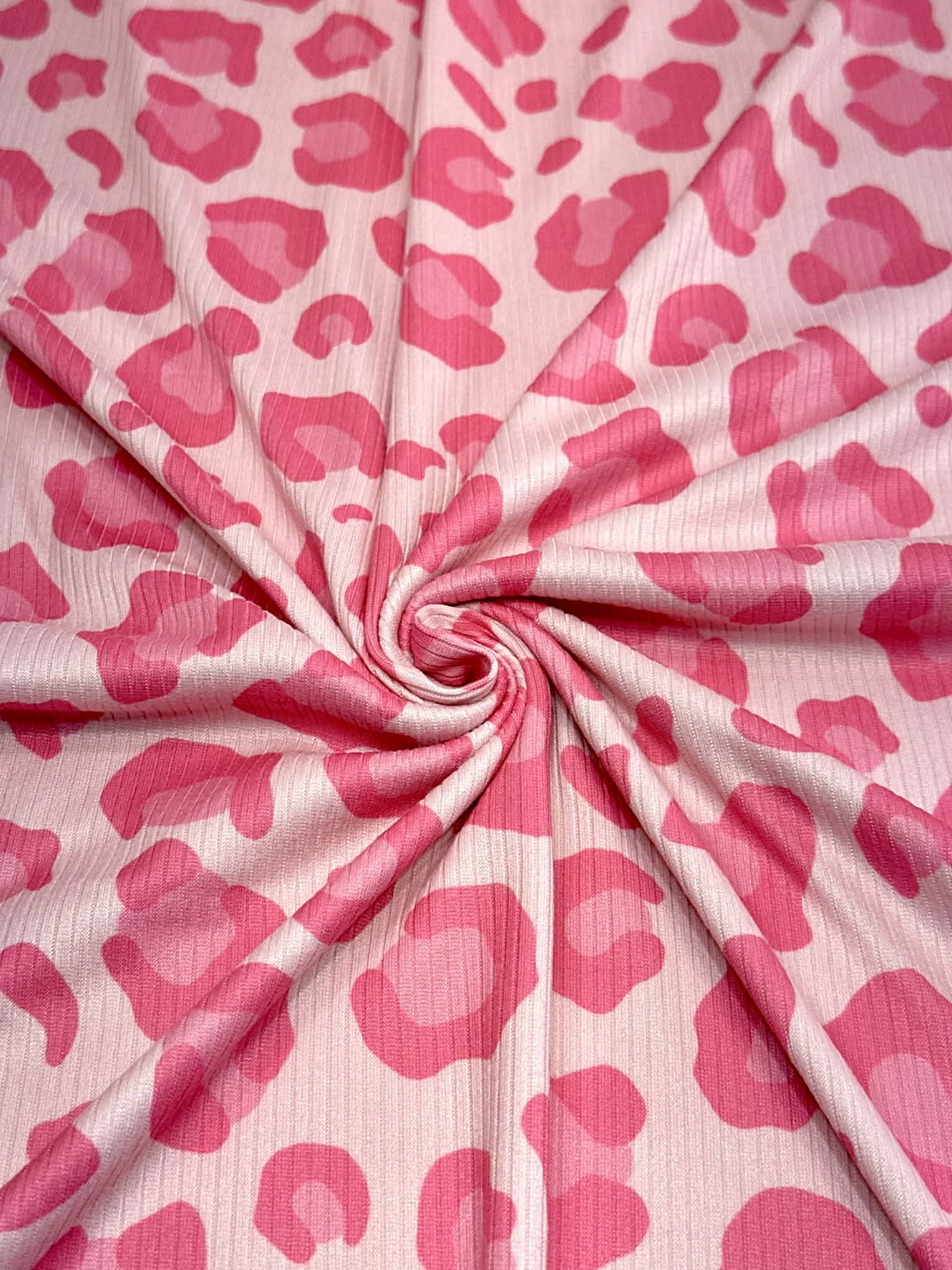 (4X2 YUMMY RIB) PINK CHEETAH ON LIGHT PINK