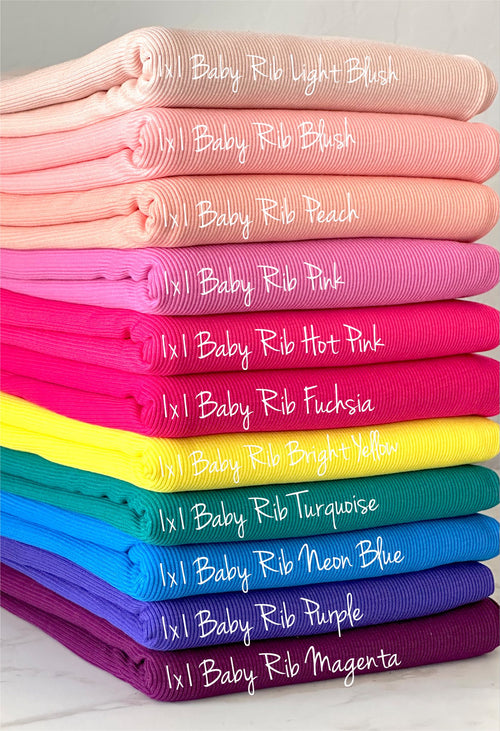 (1X1 BABY RIB) HOT PINK