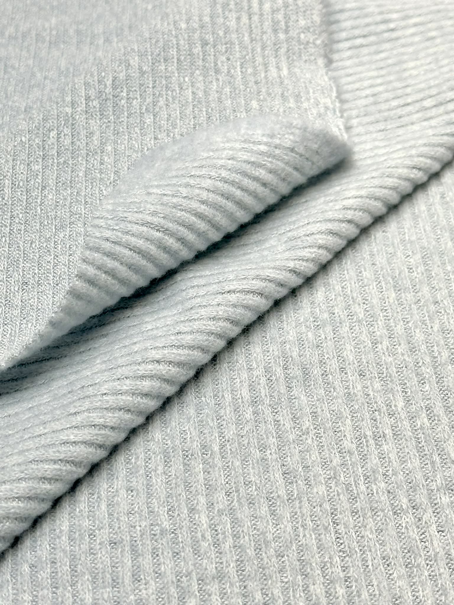 (CASHMERE SWEATER RIB) LIGHT BLUE