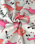 (FRENCH TERRY) DINOSAURS ON LIGHT PINK