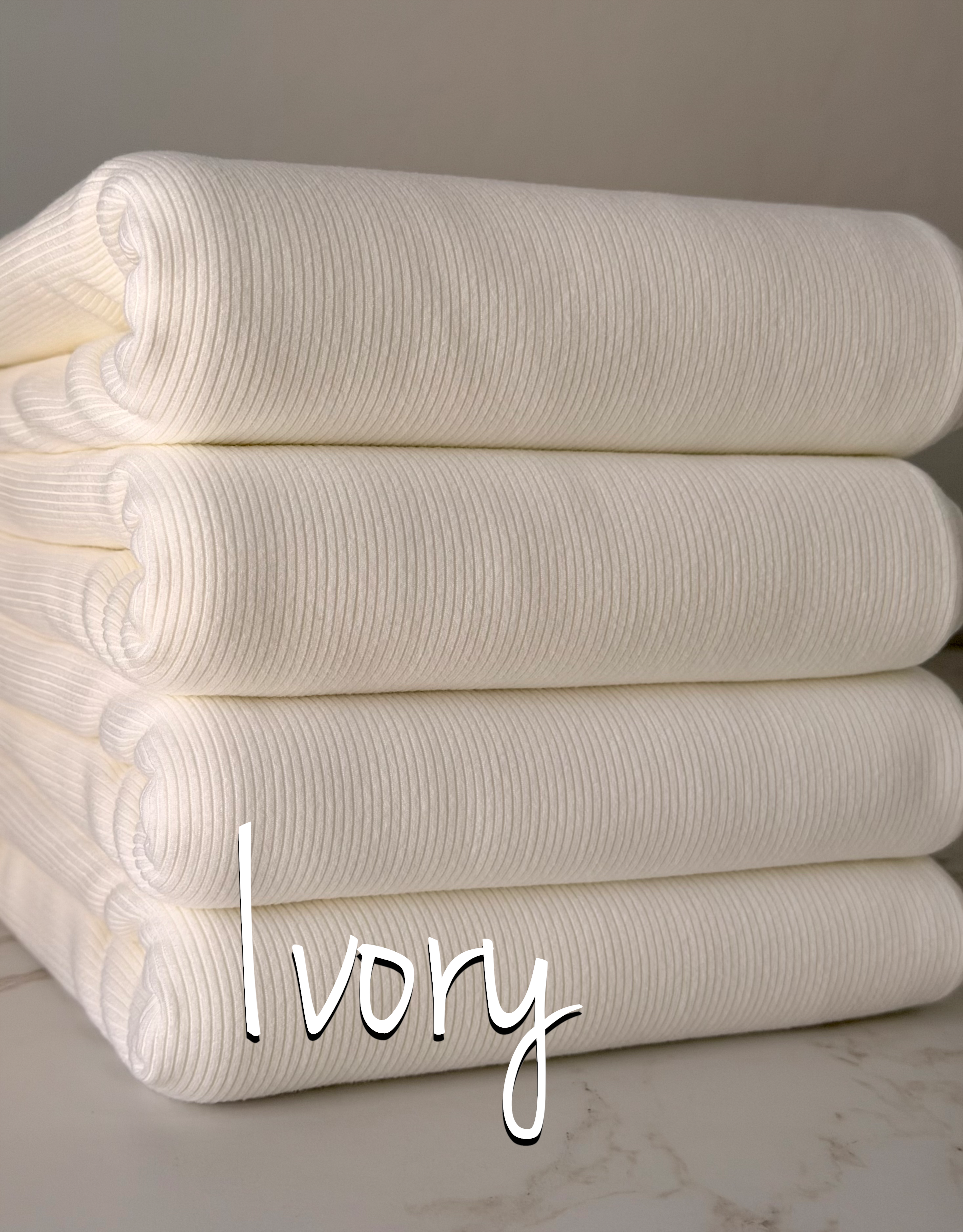 (2X2 SUPER COTTON FEEL RIB) IVORY