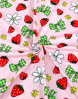 (DBP) STRAWBERRIES AND KELLY GREEN CHECKERED BOW