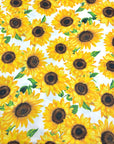 (DBP) BIG SUNFLOWERS ON OFF WHITE