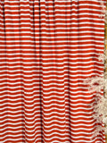 (4x2 YUMMY RIB) RUST AND OFF WHITE STRIPES