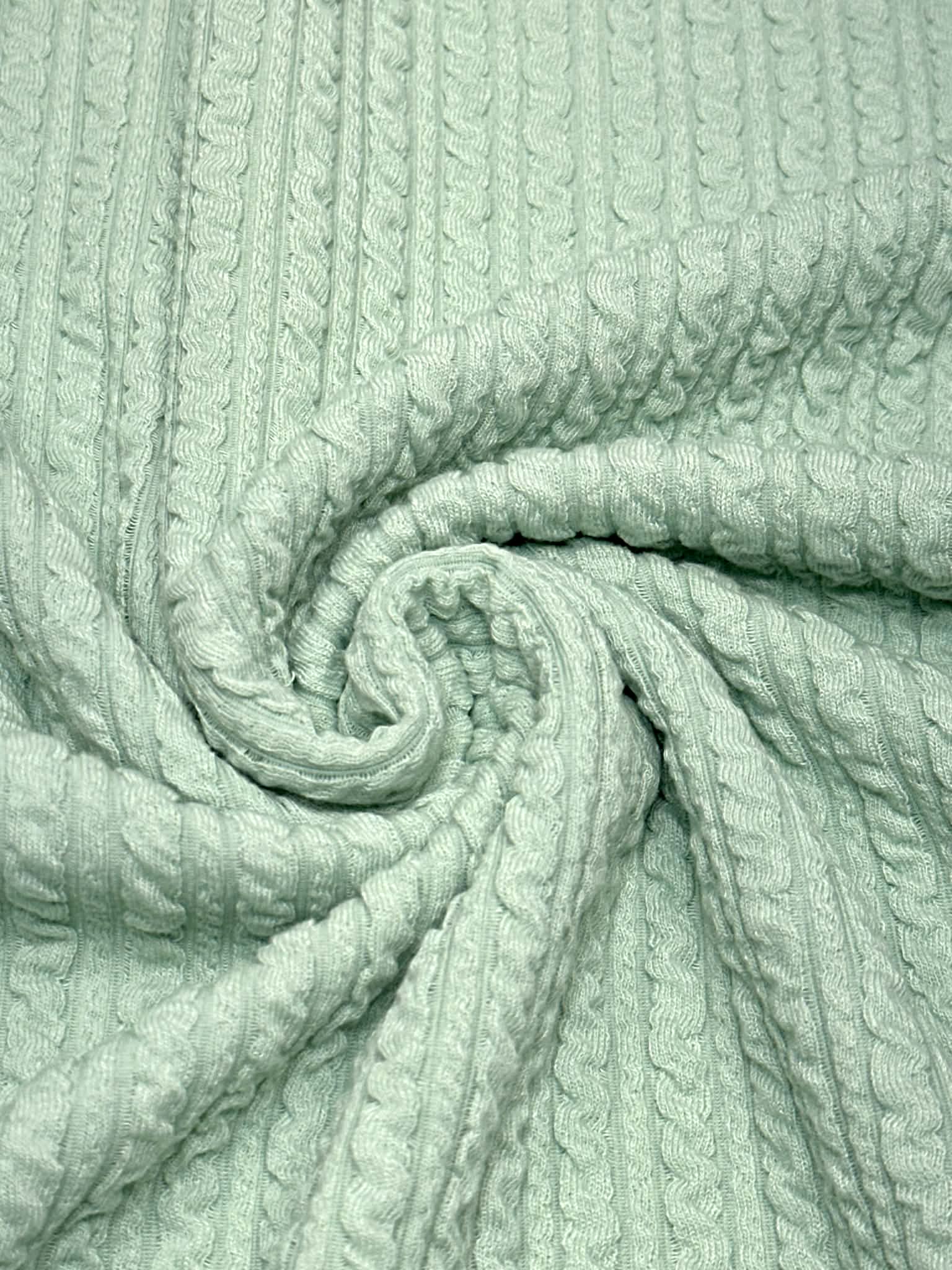 (GOLDEN RIB KNIT) BABY SAGE