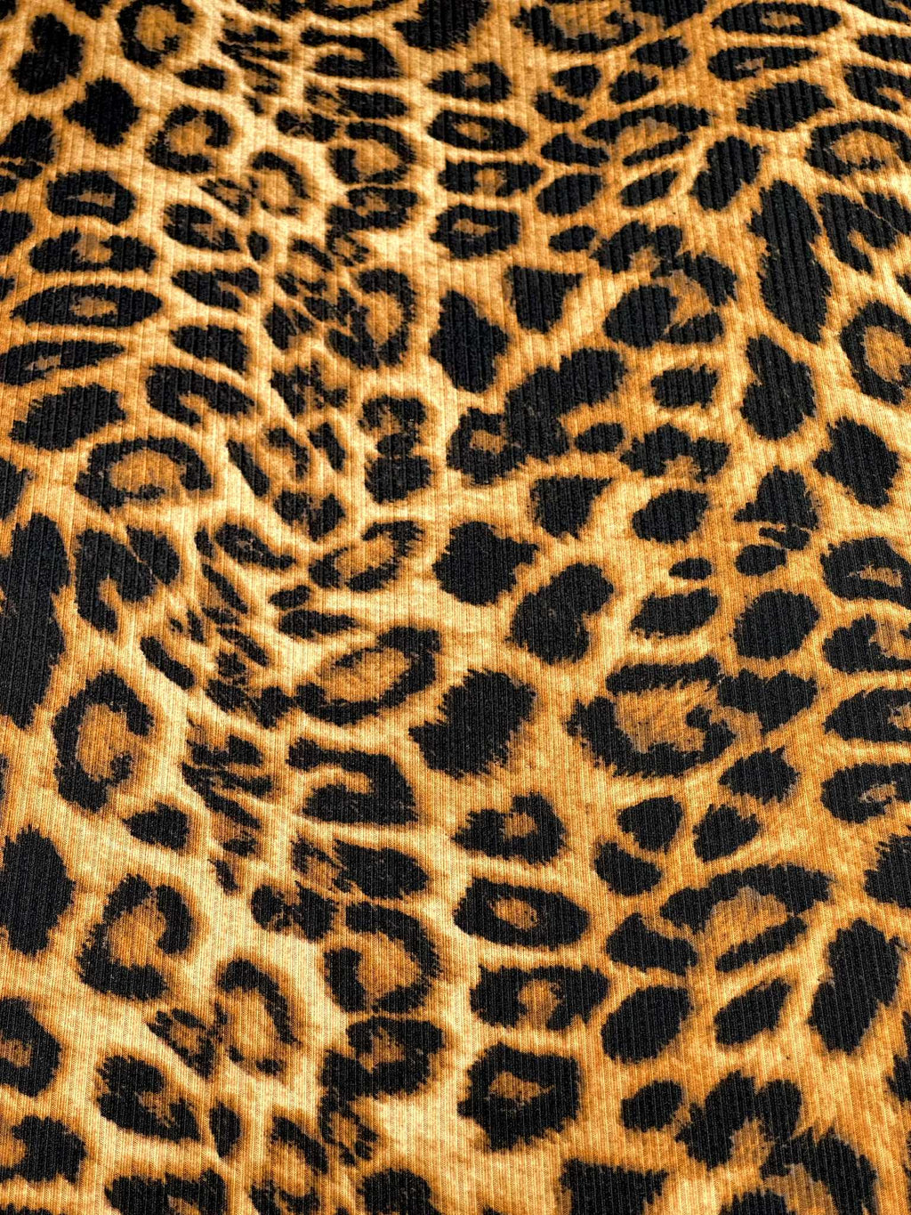 (4X2 RIB) BLACK AND BROWN MEDIUM CHEETAH