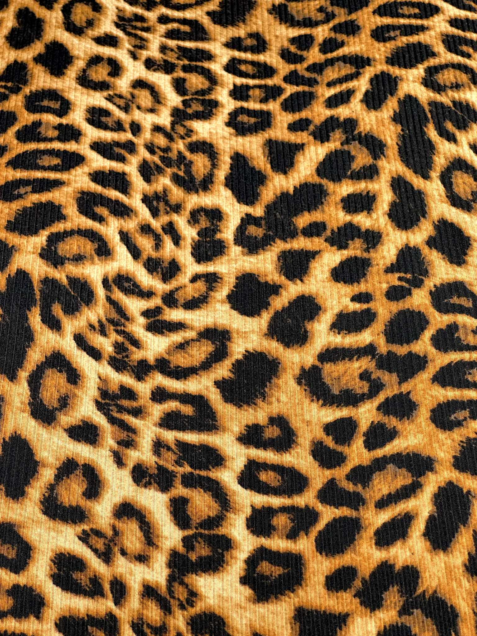 (4X2 RIB) BLACK AND BROWN MEDIUM CHEETAH