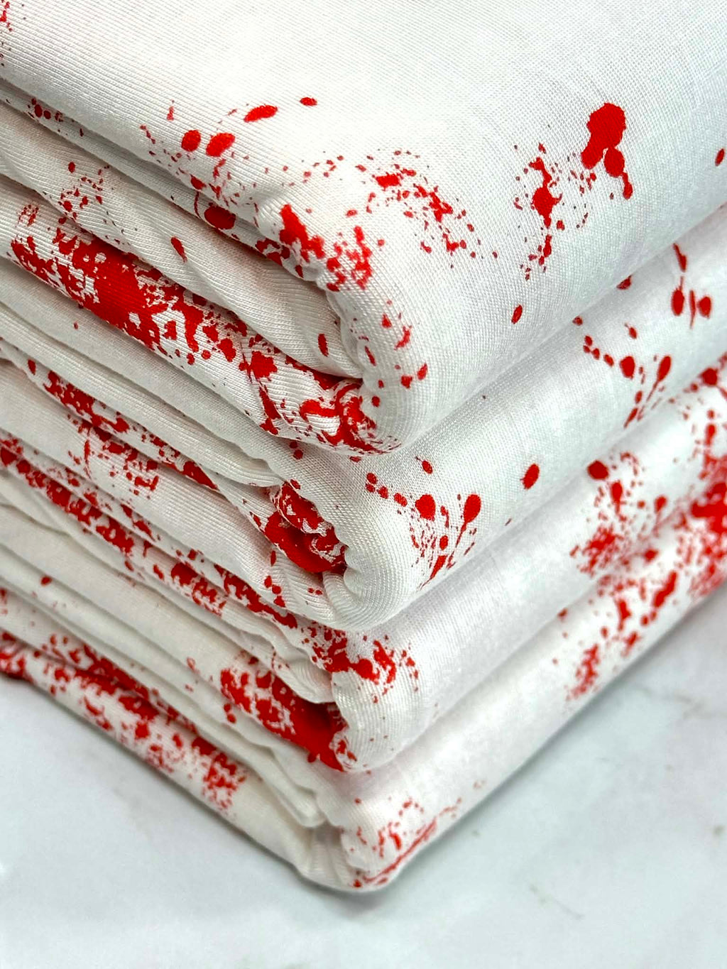 (RAYON MODAL) RED ACID ON OFF WHITE