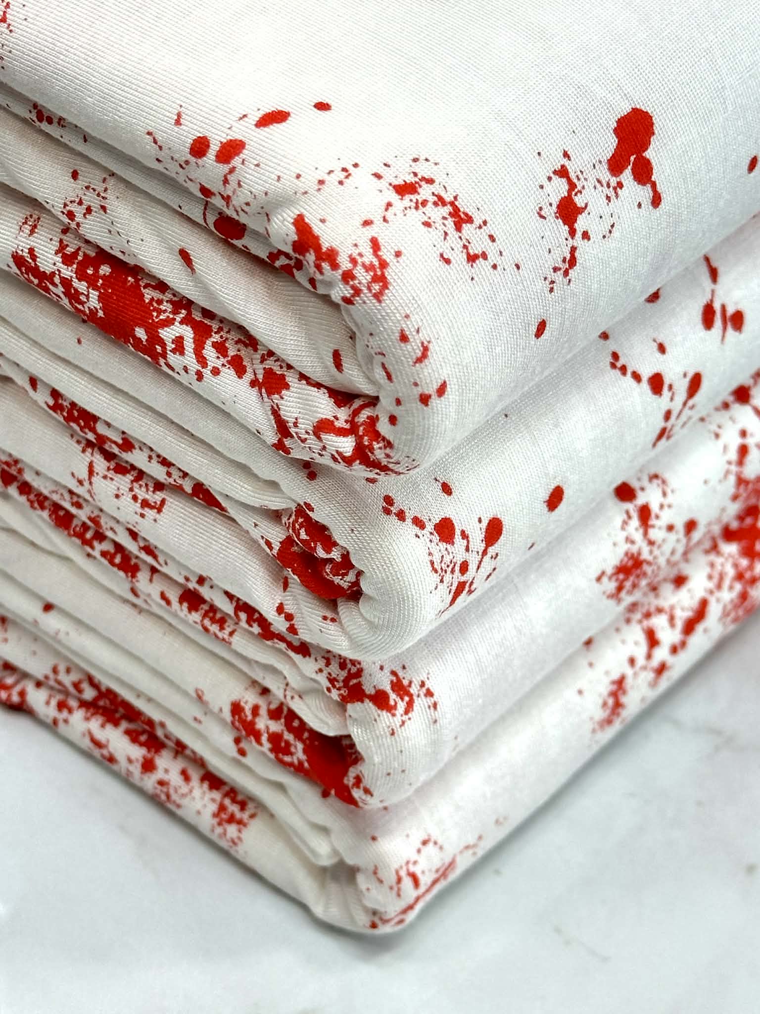 (RAYON MODAL) RED ACID ON OFF WHITE