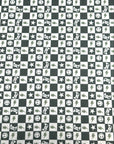 (FRENCH TERRY) DARK GREEN GAMER AND HAPPY FACES CHECKERED PRINT