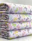 (4X2 YUMMY RIB) COLORFUL BUTTERFLIES ON LILAC