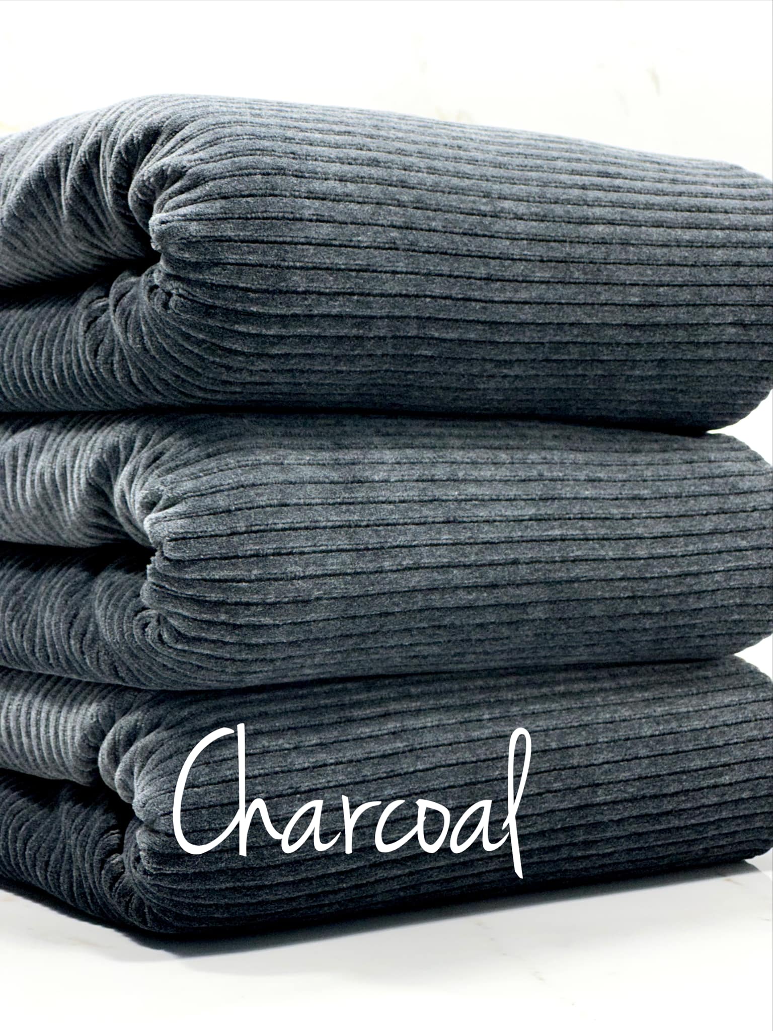 (VELVET RIB) CHARCOAL