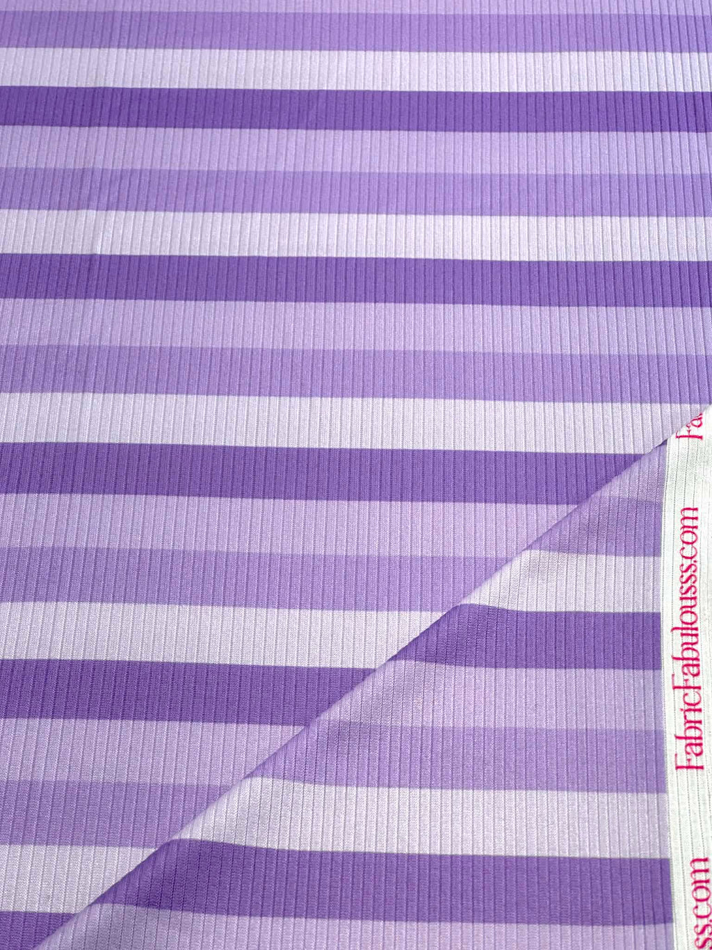 (4X2 YUMMY RIB) LAVENDER, PURPLE, AND LILAC STRIPES