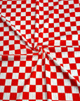 (YUMMY RIB) RED AND OFF WHITE CHECKERED