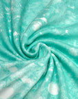 (DOUBLE BRUSHED POLY DBP ) MINT AND OFF WHITE SPLASH