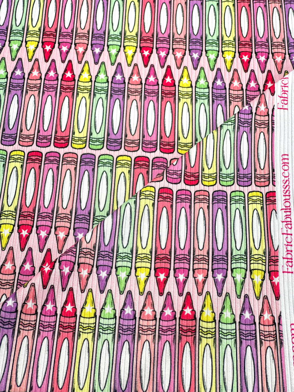 (4X2 YUMMY RIB) MEDIUM CRAYONS ON PINK