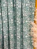 (4X2 YUMMY RIB) WHITE FLOWERS ON SEAFOAM GREEN