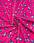 (DBP) TEAL CHEETAH ON FUCHSIA