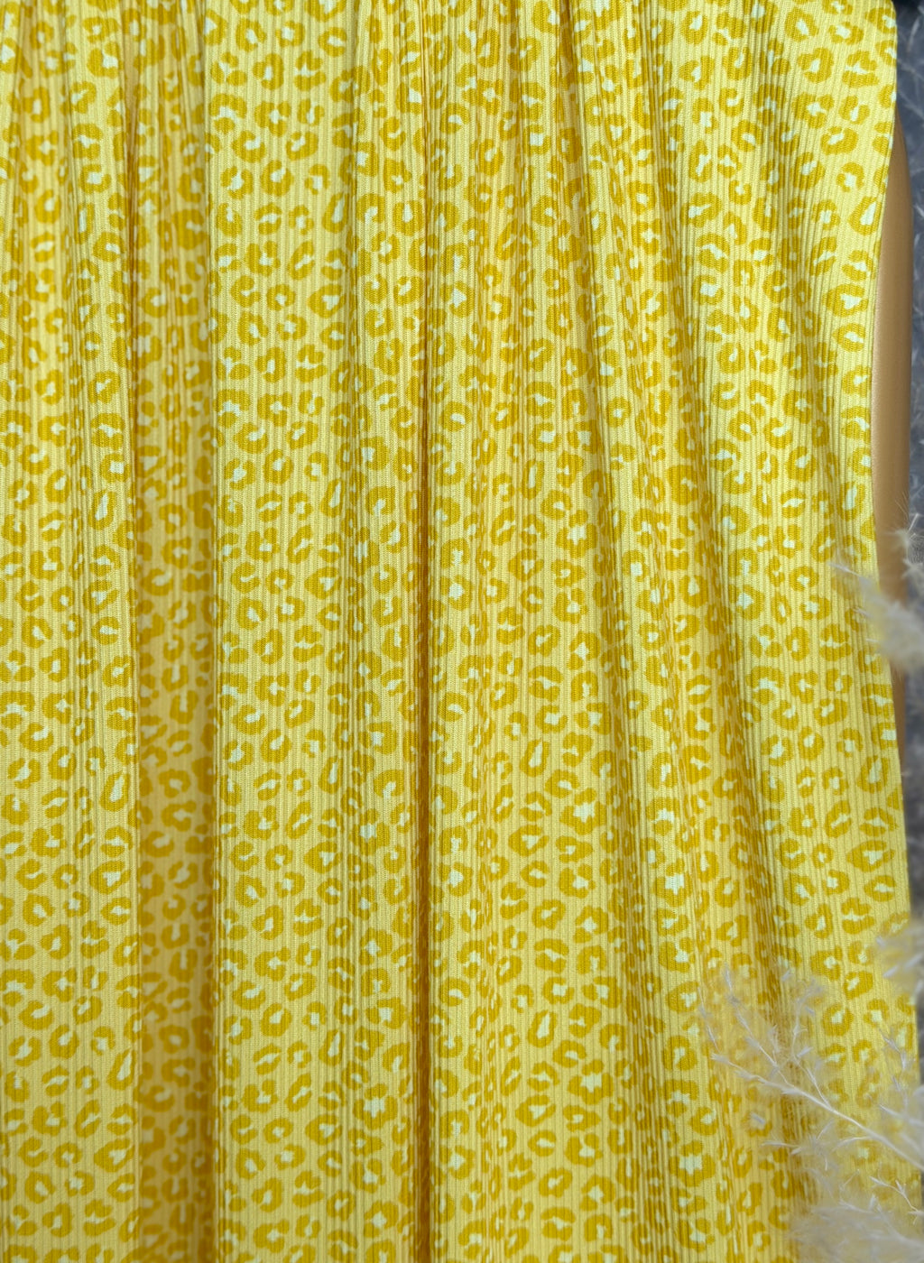 (2X2 YUMMY RIB) YELLOW CHEETAH