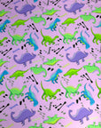 (YUMMY RIB) DINOSAURS ON LAVENDER