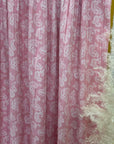 (WIDE RIB) PINK PAISLEY PRINT