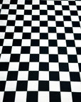 (4X2 RIB) MEDIUM BLACK AND OFF WHITE CHECKERED