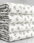 (POINTELLE COTTON SPANDEX RIB) TEDDY BEARS ON OFF WHITE
