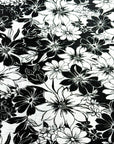 (PLEATED) BLACK AND WHITE FLORAL