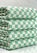 (DOUBLE KNIT) DARK SAGE CHECKERED PATTERN