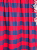 (COTTON FLANNEL) RED & NAVY PLAID