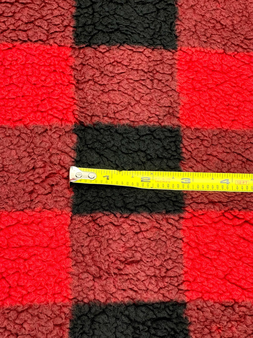 (SHERPA) RED AND BLACK BUFFALO PLAID