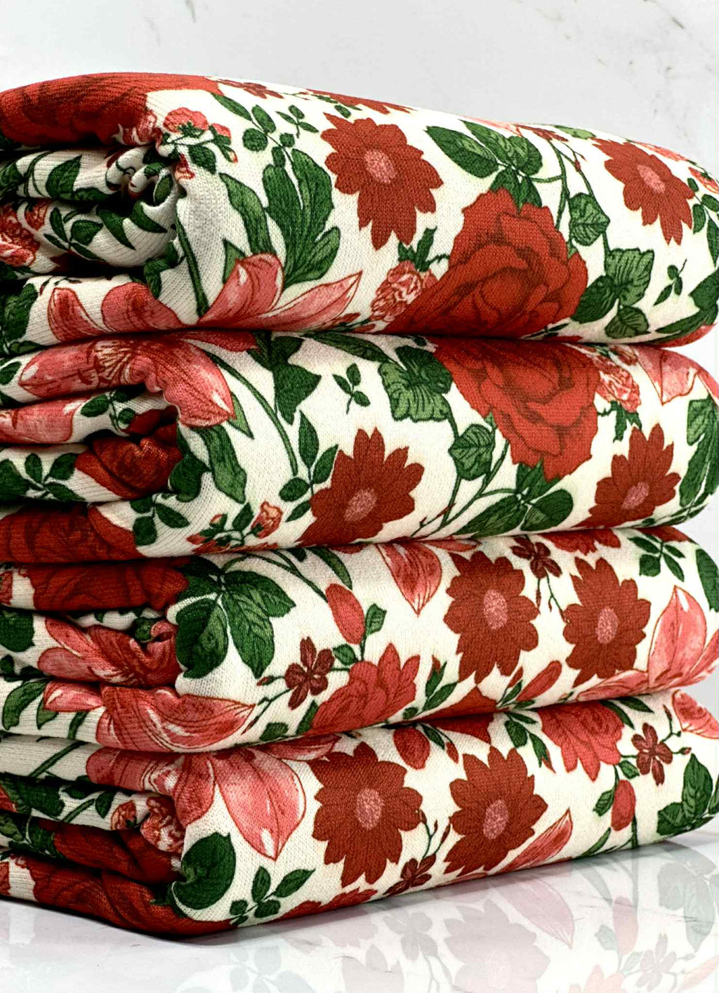(OAKLEY) RED HATTIE FLOWER PATTERN ON IVORY