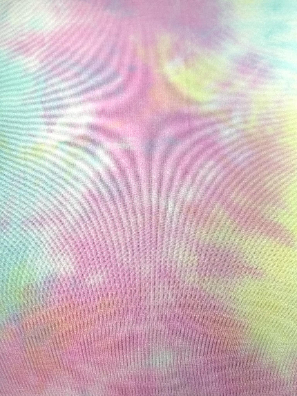 (SWEATER KNIT) LIGHT BLUE, YELLOW, AND PINK TIE DYE
