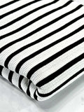 (KNIT) BLACK LINES ON OFF WHITE