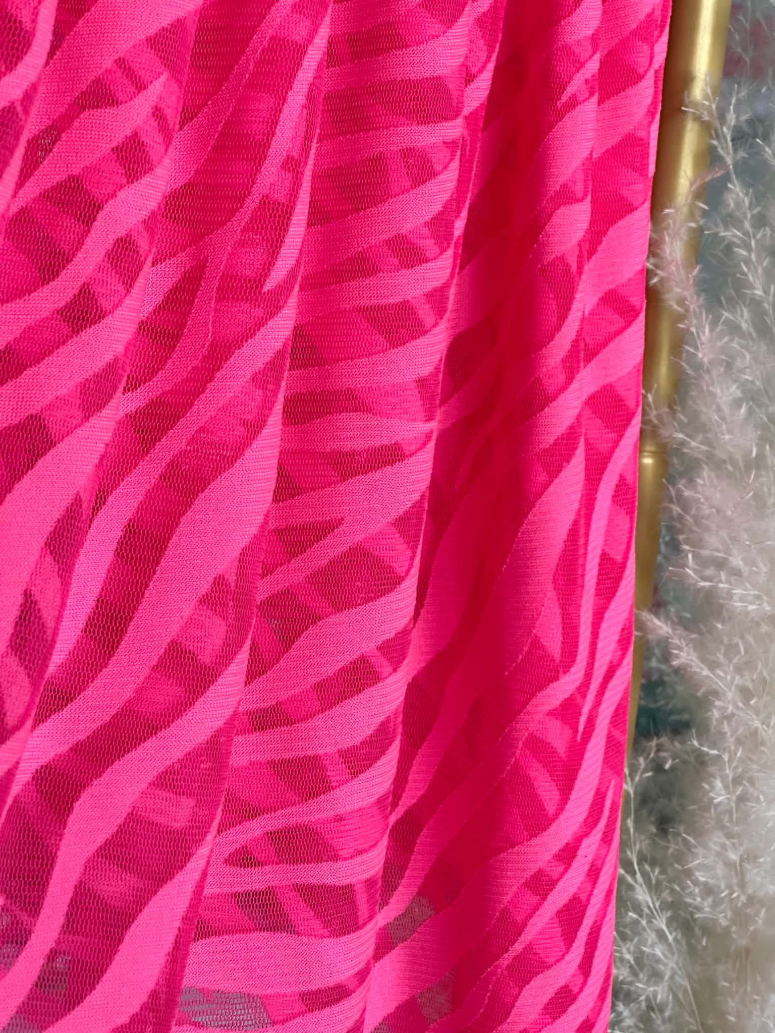 (MESH) NEON PINK ZEBRA