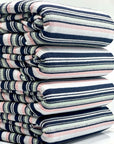 (4X2 RIB) NAVY, MINT, GRAY AND BLUSH STRIPES ON OFF WHITE