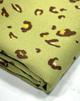 (TWILL WOVEN) TINY LEOPARD ON OLIVE