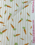 (4X2 YUMMY RIB) CARROTS ON CREAM AND OFF WHITE STRIPES