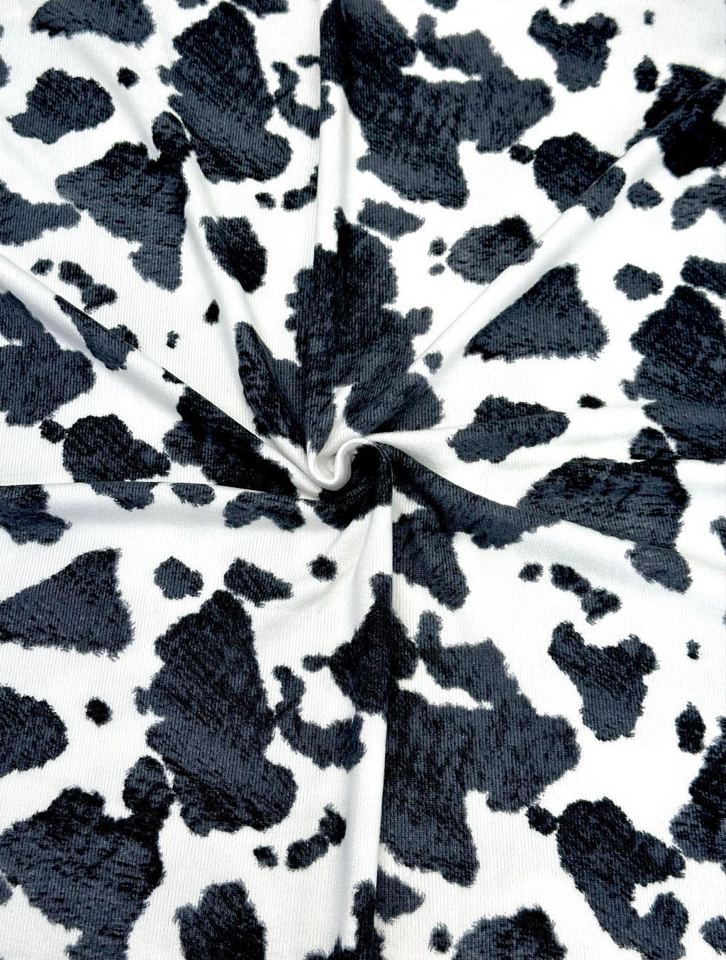 (SWEATER/OAKLEY KNIT) VINTAGE BLACK COW FUR PRINT ON OFF WHITE