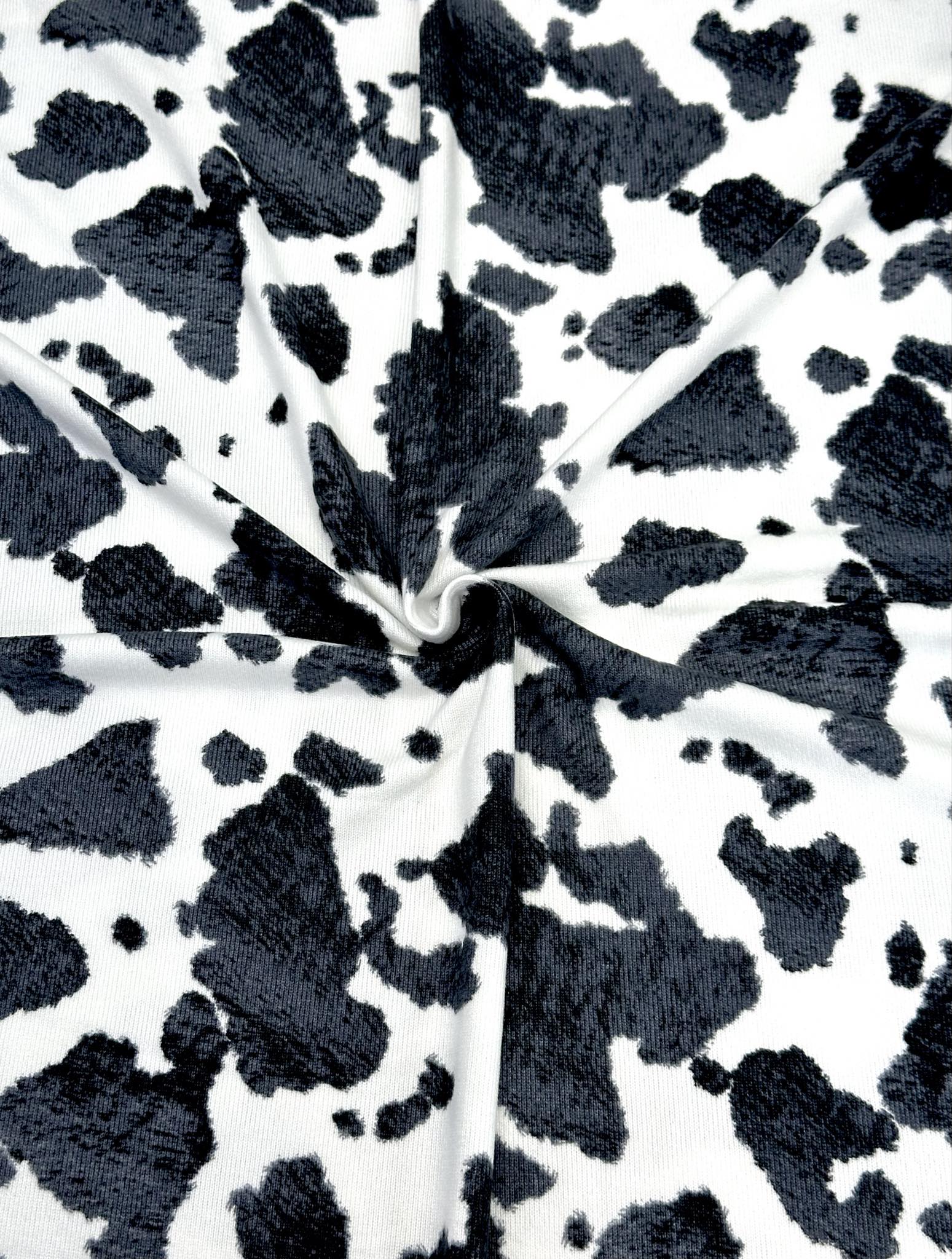 (SWEATER/OAKLEY KNIT) VINTAGE BLACK COW FUR PRINT ON OFF WHITE