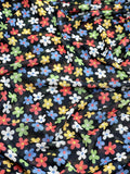 (MESH) TINY COLORFUL FLOWERS ON BLACK